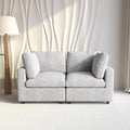 WJShome Cloud Sectional Couches for Living Room,67" Convertible Love Seat, 2 Seater Modular Sectional Sofa,Deep Seater Furniture Sets,Gray