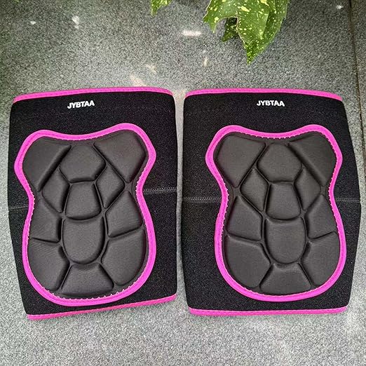 Gardening Knee Pads, Men & Women Knee Pad for Flooring Cleaning, Adjustable Soft Pink Kneepads for Kneeling Weeding Planting Mechanic Yard Work, Waterproof and Safety for Worker, Rose Red Extra Large. (1 Pair)