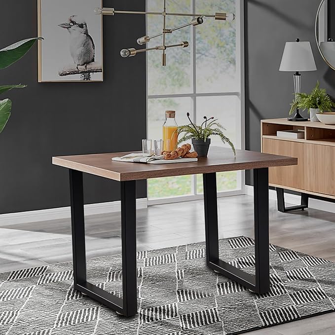 ALLCOS 24 Inch Metal Coffee Table Legs Desk Legs for Furniture, Nightstand, End Table, Side Table, Desk, Black, Set of 2