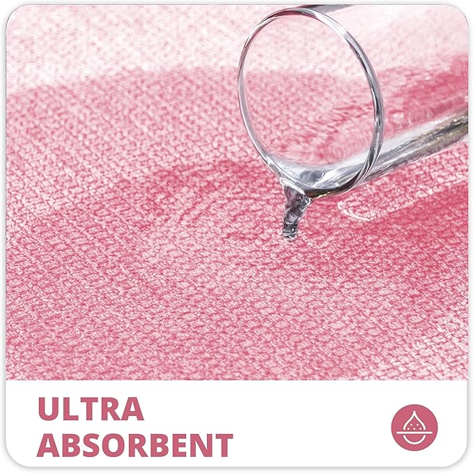 Bosap Bath Mat,Ultra Thin Bathroom Runner Rugs,Large Bath Mats for Bathroom,Quick Dry,Non-Slip,Machine Washable,Low Pile,Bath Rug,Shower Outside,Sink,Home Decor Accessories.Pink,1'5"x4'11"（17x59inch）