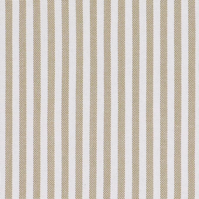 AAAAAcessories D-Shaped Chair Cushions, 17" x 16", Set of 4, 2" Thick Dining Chair Pads with Ties and Removable, Machine-Washable Cover, Pinstripe Taupe