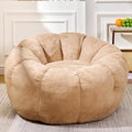 Bean Bag Chairs for Adults, Teens Beanbag Reading Chair with Petal Arm Rest, Comfy Faux Fur Fluffy Bean Bag for Youth Living Room, Bedroom, Dorm, Game - Taupe, Large, Low Support