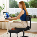 Cross Legged Office Chair with Rubber Wheels - Breathable Mesh Fabric - 360° Swivel ADHD Chair, Wider & Thicker Cushions for Meditation Chair, Criss Cross, and Kneeling