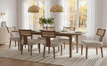 RIVOVA Upholstered Dining Chairs Set of 6 with Rattan Back, Modern Wooden Kitchen Chairs PU Leather Side Dining Room Chair Farmhouse Dinner Chair, Grey