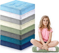 Fumete 8 Pcs Square Floor Pillows for Kids and Adult 16''x16'' Flexible Seating Floor Cushion for Classroom Multicolor Meditation Cushions for Home Daycare Preschool Yoga Meditation (Classic Color)