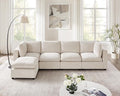 VANOMi Modular Sectional Sofa, Convertible Sofa Couch Modular Sofa with Ottoman, Sectional Sofas for Living Room Small Apartments