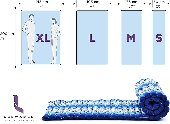 Leewadee - Foldable Floor Mattress - Japanese Roll Up Futon -Trifold Tatami Mat- Guest Floor Bed - Camping Mattress - Thai Massage Mat, Kapok Filled, 75 x 57 inches, Anthracite