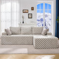 Modular Sectional Sofa Couches L-Shape Couch 3 Seat Modular Sofa Memory Foam Sectional Couches for Living Room, Cloud Couch with Oversized Chaise (GREYGREEN Check, 96" Right Facing Chaise)