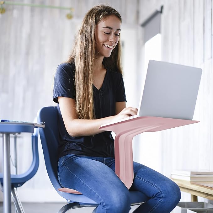 ECR4Kids The Surf Portable Lap Desk, Flexible Seating, Pink, 10-Pack