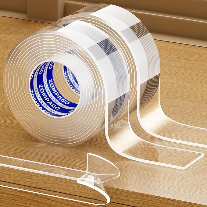 ZOMPAGO Clear Soft Corner Protectors for Furniture Strip,1.2in x6.56FT,2 Roll Sharp Edge & Table Bumper,Window Edge,Wall Protector,Soft Corner Guards Safe for Proof,Table Corner Protectors in Family