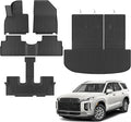 KARPAL Floor Mats Fit for Hyundai Palisade 2020-2025 (7-Seat/8-Seat), All Weather TPE Car Mats Cargo Liners Guard Accessories, 1st & 2nd & 3rd Row & Cargo Liners