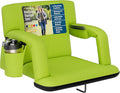 Alpcour Reclining Stadium Seat – Wide Bleacher Chair with Back Support and Cushion, Armrests, Side Pockets, and Bleachers Hook – Best Stadium Seats Chairs for Camping, Kayak, & Paddle Board Backs
