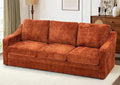 ACMEASE 83 Inches Chenille 3-Seat Sofa w/Comfortable Back Cushions, Modern Sofa w/Deep Seat Space, Upholstered 3 Seater Couch w/High Resiliency Foam for Living Room, Orange