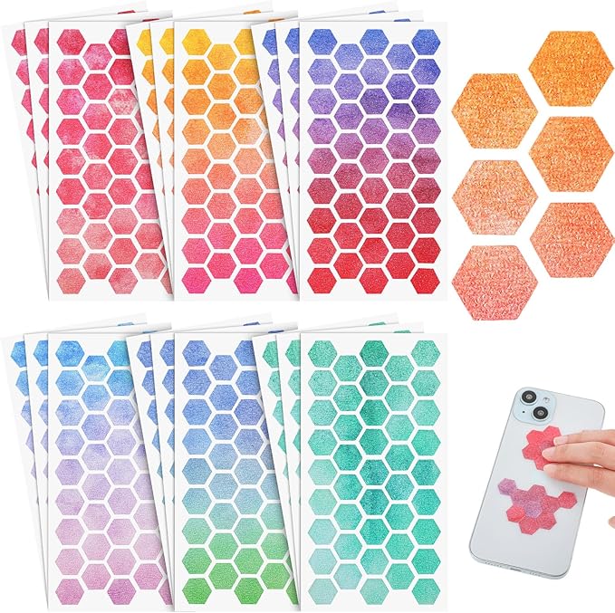 Gersoniel 18 Pieces Anxiety Sensory Stickers Textured Strips Toys Anti Stress Tactile Rough Sensory Strips Adhesives Anxiety Relief for Adults Teens Office Desk Classroom(Stylish Style)