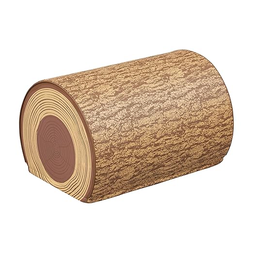 ECR4Kids SoftZone Tree Log Half Bench, 14in, Flexible Seating, Chocolate