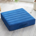 JKMAX 22 inches Floor Pillow for Adults - Large Meditation Cushion with Thick Foam & Soft Tufted Cover - Premium Outdoor Square Floor Cushion Seat - Yoga Pillows for Sitting On Floor - Navy Blue