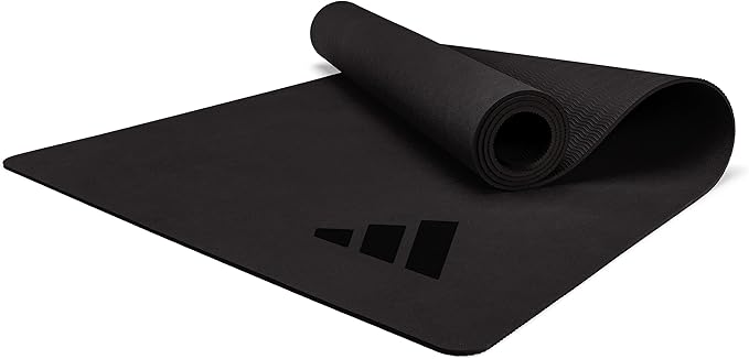 adidas Premium Yoga Mat, Firm-Density Workout Mat, 5 mm
