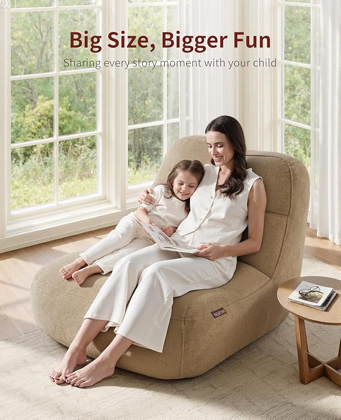 Relefree Goliath Bean Bag Chairs for Adults,Cozy Bean Bag Comfy Chair,Plush Memory Foam Filling,Oversized Reading Chair for Living Room,Bedroom,Large Fireside Chairs for Lounge,Gaming,Relaxation