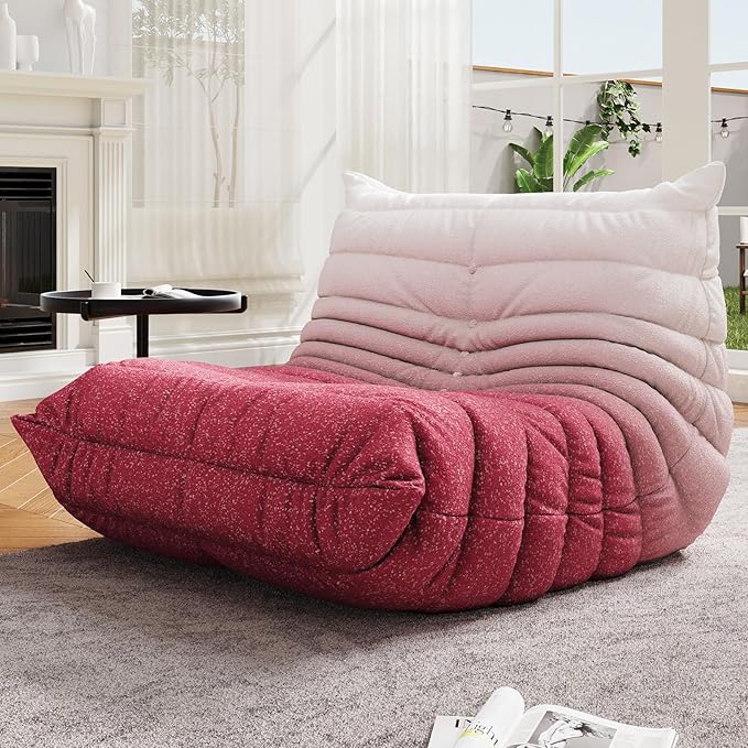 Selyteramy Oversized Bean Bag Chairs for Adults, Giant Beanbag Chair with Memory Foam, Comfy Lounge Chair Lazy Sofa for Apartment, Living Room, Bedroom, Office(Knit Fabric)