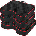 Stadium Seat Cushions - Portable Bleacher Cushions with 2.5" Extra Thick High-Density Foam and Massage Dots, Fashion Outdoor Seat Cushions for Sports Events, Travel, Camping, Chairs - 3 Pack