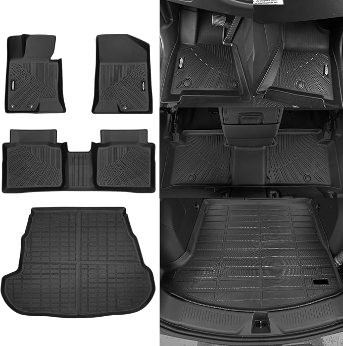 All Weather Floor Mats for 2011-2015 Kia Optima Floor Mats & Trunk Mat for Kia Optima Floor Liner Cargo Mats Odorless Accessories Anti-Slip Floor Liner