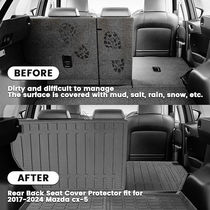 Compatible for 2017-2025 Mazda CX-5 Backrest Mats CX5 Seat Back Cover Rear Seat Protectors for CX5 Accessories