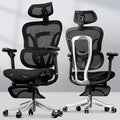 FLEXISPOT ErgoX Max Ergonomic Office Chair with footrest Black - Aluminum Alloy Frame & Base, 661 lb Capacity, 5D Armrests, 4D Adaptive Lumbar & 4D Headrest