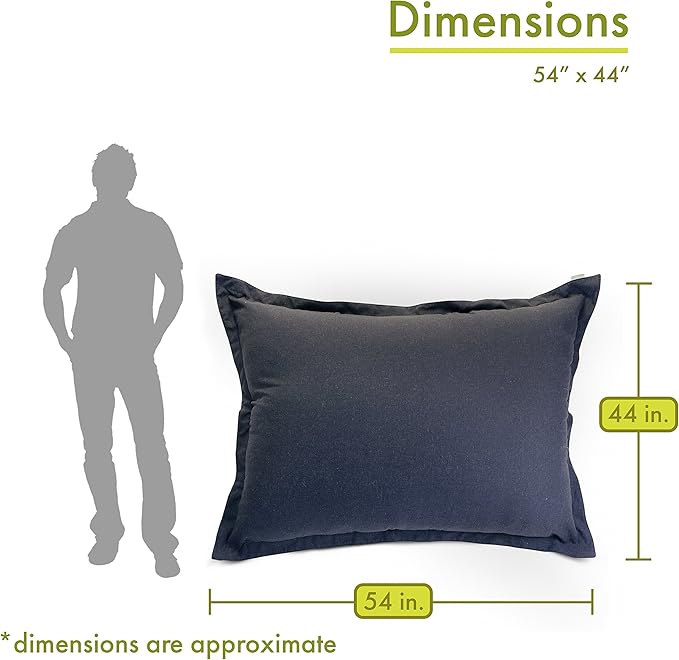 Majestic Home Goods Wales Floor Pillow, Navy