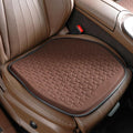 Binsheo Thin Premium Gel Seat Cushion for Car Seat, Office Chair, Wheelchair, Golf Cart - Non-Slip Car Seat Cushions with 0.7 Inch Gel - Sciatica & Coccyx Pain Relief (Suede, Dark Brown)