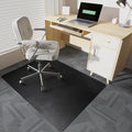 tixpol Chair Mat for Carpet, 36" x 48" Office Chair Mat for Carpeted Floors, Non-Slip Carpet Protector Floor Mat with Grips, Plastic Heavy-Duty Rolling Desk Mat for Home Office and Gaming (Black)