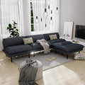 2 Sets 70" Futon Sofa Bed, 4 in 1 Multi-Function Couch Sleeper with Adjustable Backrest, Modern Convertible Futon, Recliner Small Loveseat for Living Room, Grey