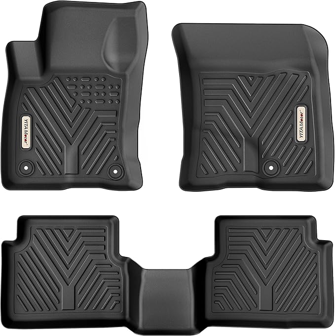 YITAMOTOR Floor Mats Compatible with 2021 2022 2023 2024 2025 Ford Bronco Sport 4-Door, All Weather Protection Custom Fit Black 2 Row Floor Mats Liner Set