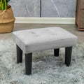 CAROLMADE Ottoman Foot Rest, Velvet Small Ottoman Foot Stool with Legs Modern Footstool Ottomans for Living Room Entryway Office (Velvet-Grey)