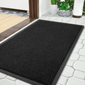 Yimobra Doormat Outdoor Indoor Entrance 36 x 17, All-Season All-Weather Front Door Mat, 100% Waterproof Welcome Matt for Floor Garage Outside Entry, Stain and Fade Resistant,Black