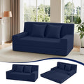 MeMoreCool Folding Sofa Bed Queen Corduroy Convertible Sleeper Chair – 2‑in‑1 Floor Sofa to Queen‑Size Bed | High‑Density Foam with Pillows | Removable Machine‑Washable Covers