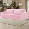 HABUTWAY Folding Sofa Bed, 2 in 1 Convertible Sleeper Chair with 2 Pillows, Portable Fold Out Chair Bed with Armrest, Comfy Floor Couch, Lazy Sofa for Living Room Bedroom Dorm Home Office, Pink