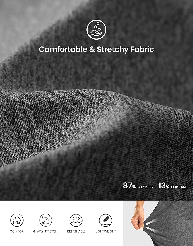 Women's Athletic Shorts with Zipper Pocket 7" High Waisted Stretchy Bermuda Shorts for Women Workout Running Casual