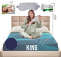 Earth Grounding Sheets King Size with 12% Silver Fiber & 4% Silk & 84% Cotton - Dark Blue - SGS Quality Certified Grounded Well Bed Sheet - Conductive Fitted Sheet for Better Sleep