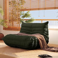 Bean Bag Chair, Fireside Chair, Large Bean Bag Chair for Adults, Bean Bag Chairs for Teens with High-Resilience Foam, Non-Slip Base Floor Lounge Sofa,Living Room (Green, Single)
