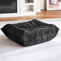 HABUTWAY Bean Bag Ottoman,Foot Rest,Fireside Chair Memory Foam Lazy Bean Bag Sofa for Living Room,Bedroom,Dorm,Office (Ottoman-Black)
