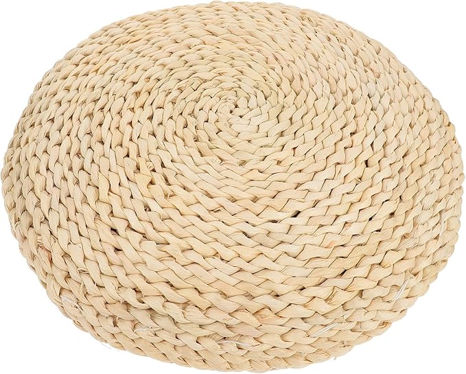 BETOOKY Japanese Tatami Floor Cushion 30x30cm Straw Weaving Sitting Mat with Silk Cotton Filling for Meditation Yoga Home Seating