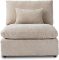 WJShome Modern Middle Module Couch for Living Room, Cushion Covers Removable, Minimalist Comfy Breathable Sofa