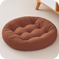 Floor Pillows for Adults, 22x22x6 InchMeditation Cushions, Large Round Sitting Cushion Living Room Memory Foam Pillow for Sitting (1, Brown, 22x22x6 Inch)