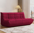 Bean Bag Chair, Fireside Chair, Large Bean Bag Chair for Adults, Bean Bag Chairs for Teens with High-Resilience Foam, Non-Slip Base Floor Lounge Sofa,Living Room (Burgundy, 3-Seater)