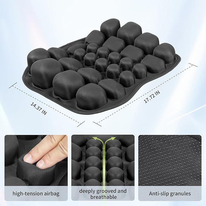 Ergonomic Office Chair Cushion with Lumbar Support Pillow for Tailbone Pain Relief and Pressure Relief, Portable Seat Cushion for Office Chairs and Car Seats