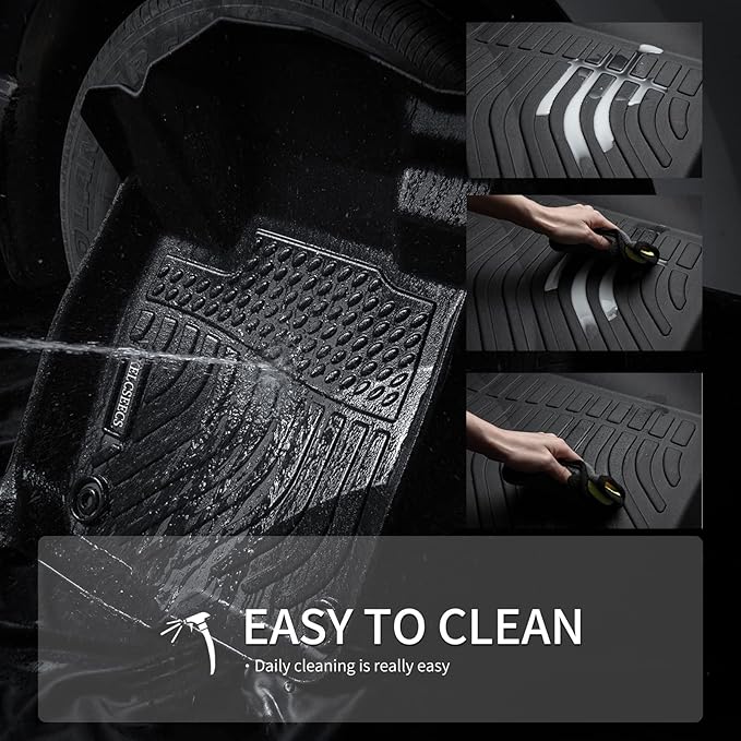 KELCSEECS® Floor Mats Custom for Honda Ridgeline 2026 2025 2024 2023-2017 All Weather Protection TPE Duty Non-Slip Automotive Floor Liners Fits Front & 2nd Row Full Set Accessories, Black