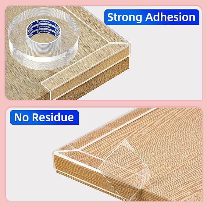 ZOMPAGO Clear Soft Corner Protectors for Furniture Strip,2in x9.84FT,Sharp Edge & Table Bumper,Window Edge,Wall Protector, Soft Corner Guards Safe for Proof,Table Corner Protectors in Family