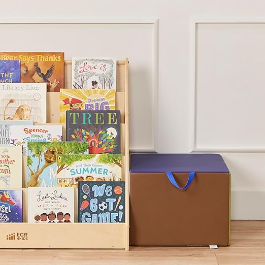 ECR4Kids SoftZone Adult Cozy Cube, Flexible Seating, Earthtone