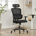 BOWTHY Ergonomic Office Chair,Home Mesh Office Desk Chairs,High Back Office Chair 330 LBS,Swivel Computer Task Chair with 2D Armrest,Lumbar Support,Adjustable Headrest,Rocking Function (Black)