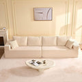 Chaise Lounge Chair, Sleeper Couches, Boneless Couch for Living Room and Bedroom, Corduroy, White